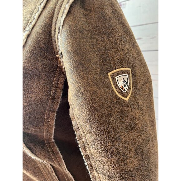 KUHL Projekt Dani Sherpa Jacket Lined Coat Faux Leather XS Extra Small Hooded - Picture 5 of 12